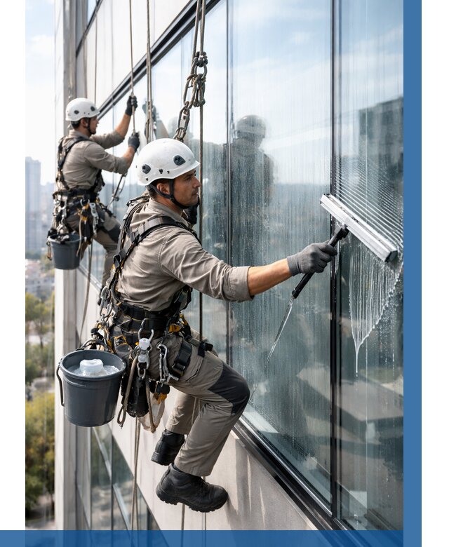 Мойка окон альпинистами в Коркине от 4671 р. | ВЫСОТНИК-Крк