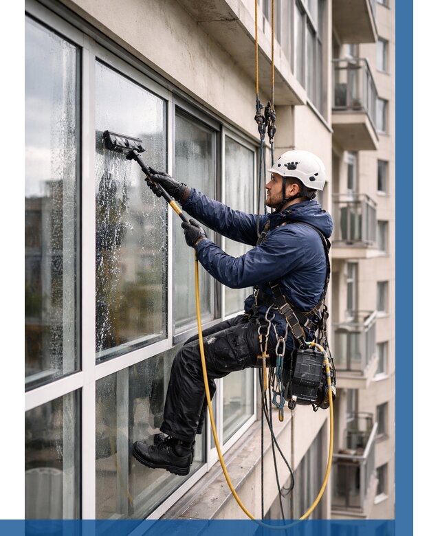 Мойка балконного остекления в Коркине от 3633 р. | ВЫСОТНИК-Крк