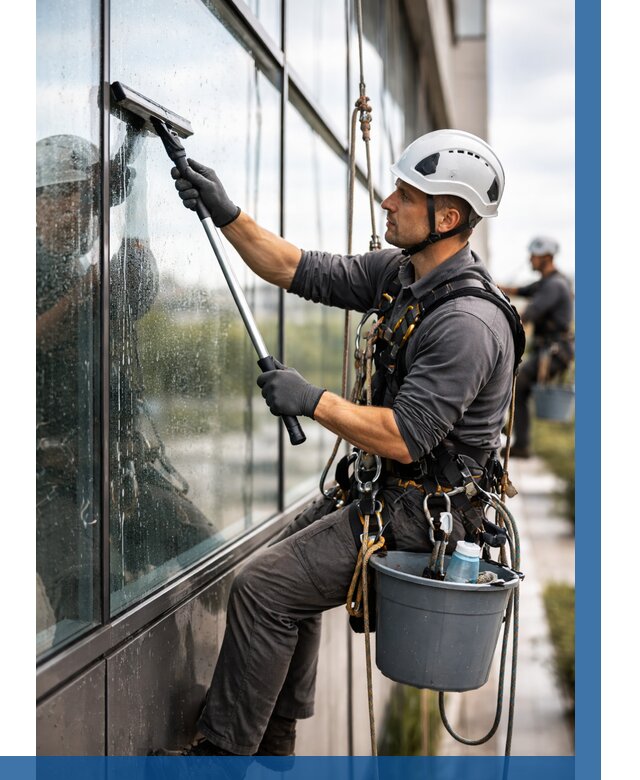 Мойка стеклянных фасадов в Коркине от 208 р. | ВЫСОТНИК-Крк