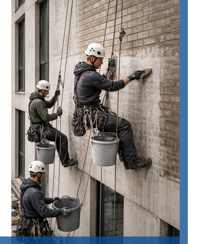 Удаление высолов с фасада в Коркине от 260 р. | ВЫСОТНИК-Крк