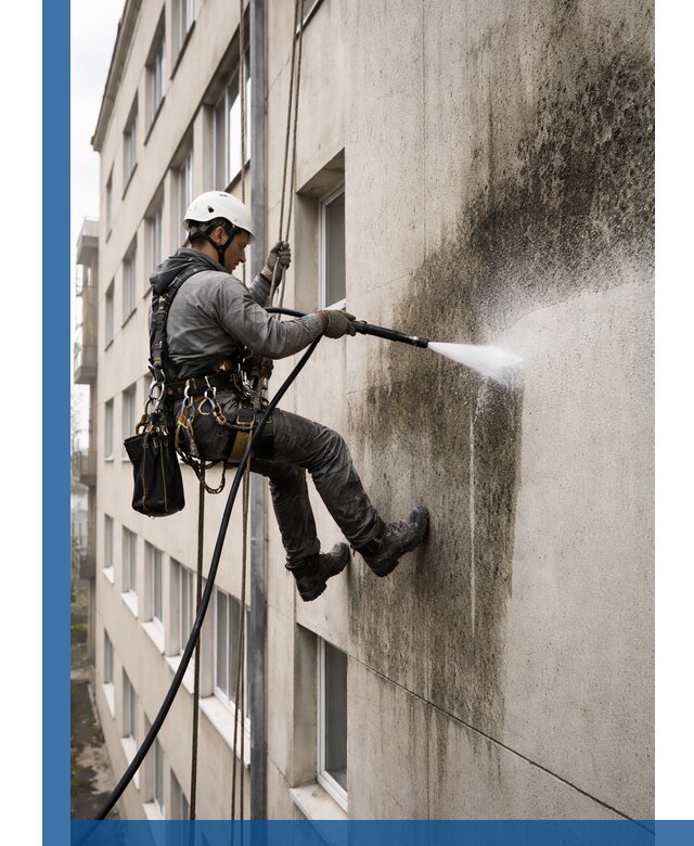 Профессиональная очистка фасадов от плесени в Коркине