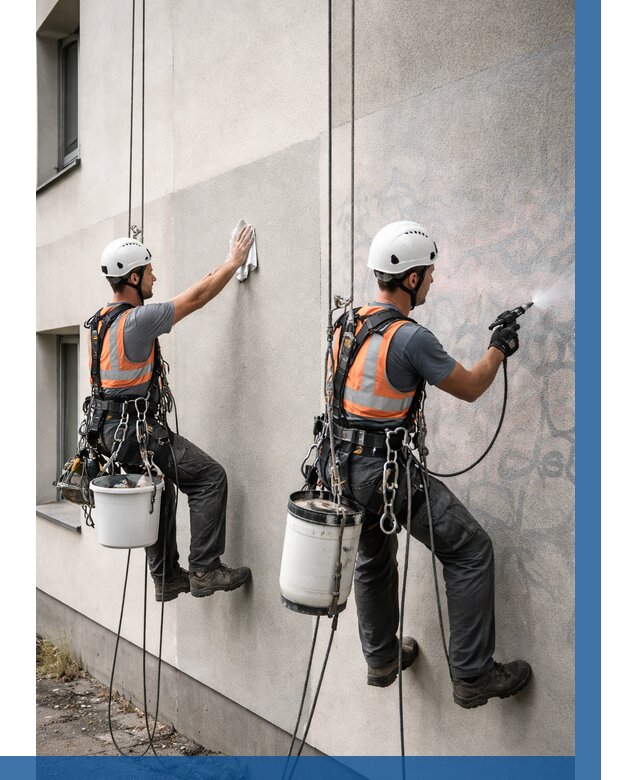 Антиграффити покрытие фасада в Коркине от 623 р. | ВЫСОТНИК-Крк