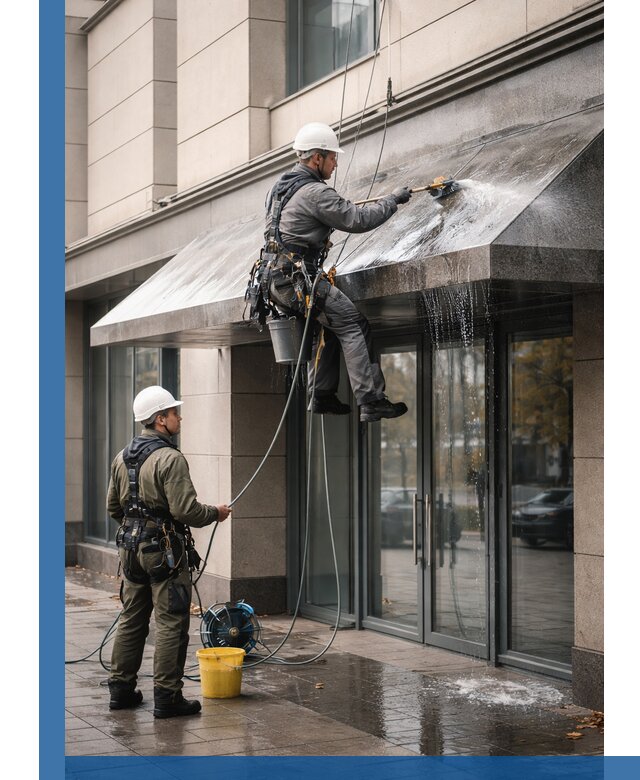 Профессиональная мойка козырьков и навесов в Коркине