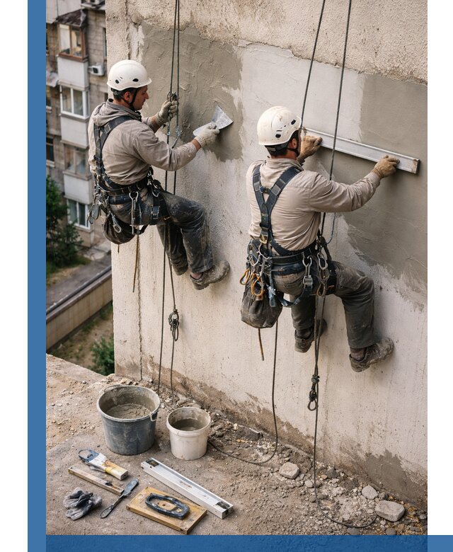 Комплексный ремонт штукатурного фасада с гарантией в Коркине