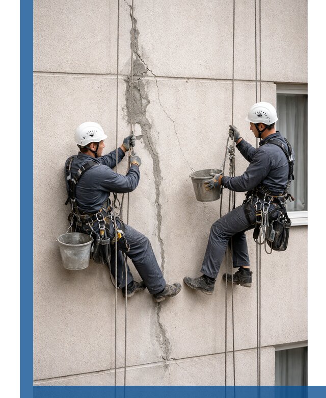 Заделка трещин на фасаде в Коркине с гарантийным ремонтом