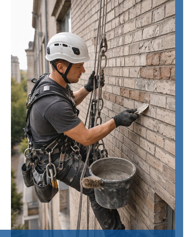 Ремонт кирпичной кладки фасада в Коркине от 1869 р. | ВЫСОТНИК-Крк