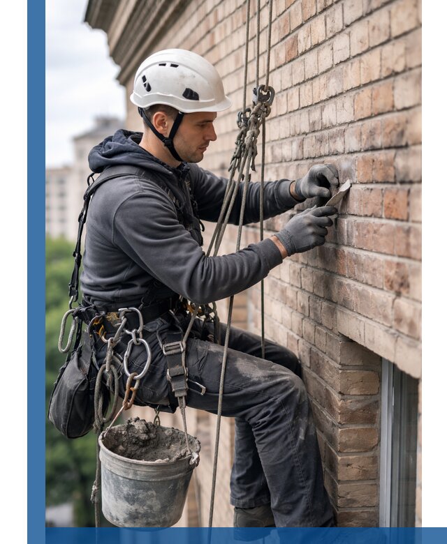 Качественный ремонт кирпичной кладки фасада в Коркине с гарантией