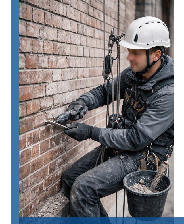 Расшивка кирпичных швов фасадов и стен, ремонт в Коркине