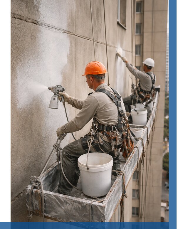 Грунтовка фасада на высоте в Коркине от 125 р. | ВЫСОТНИК-Крк