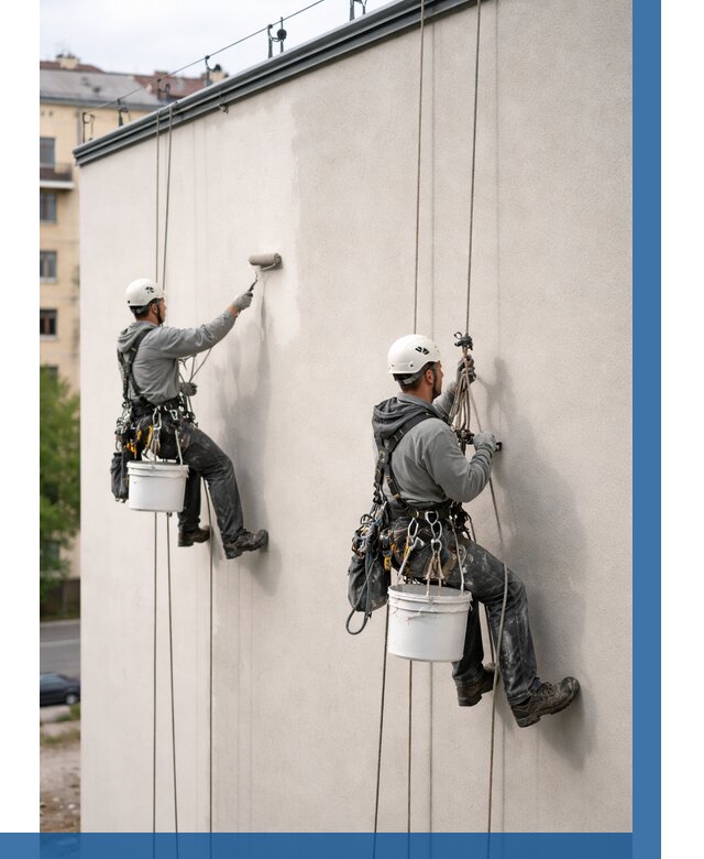 Покраска оштукатуренного фасада в Коркине от 332 р. | ВЫСОТНИК-Крк