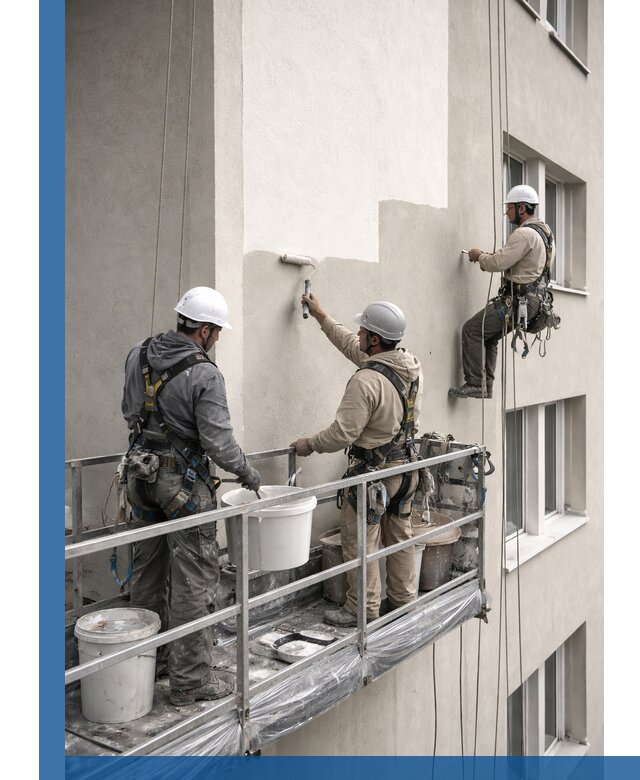 Покраска оштукатуренного фасада в Коркине под ключ с гарантией