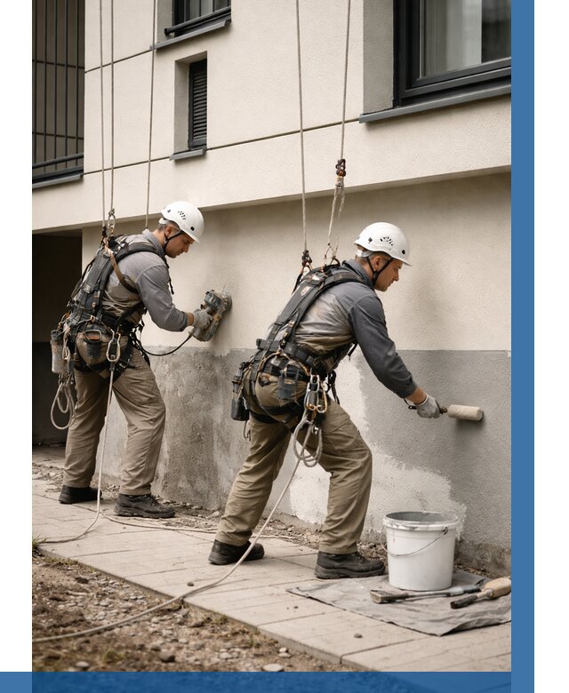 Окраска цоколя здания в Коркине от 467 р. под ключ | ВЫСОТНИК-Крк