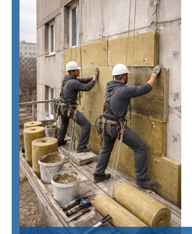 Утепление фасада минватой в Коркине под ключ с гарантией