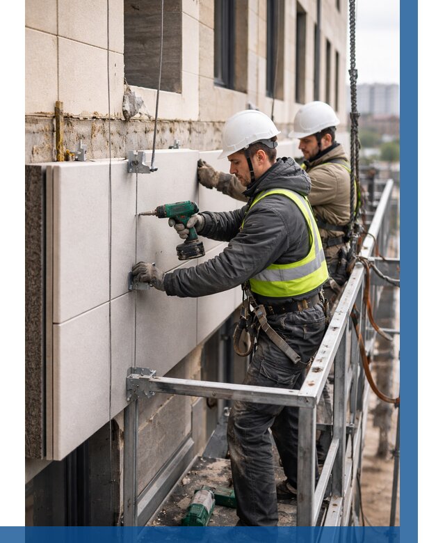 Монтаж фасадных термопанелей в Коркине от 1557 р. | ВЫСОТНИК-Крк