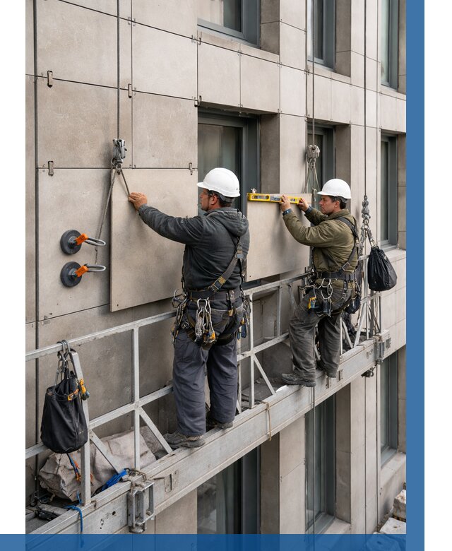 Монтаж керамогранита на фасад в Коркине от 2595 р. | ВЫСОТНИК-Крк