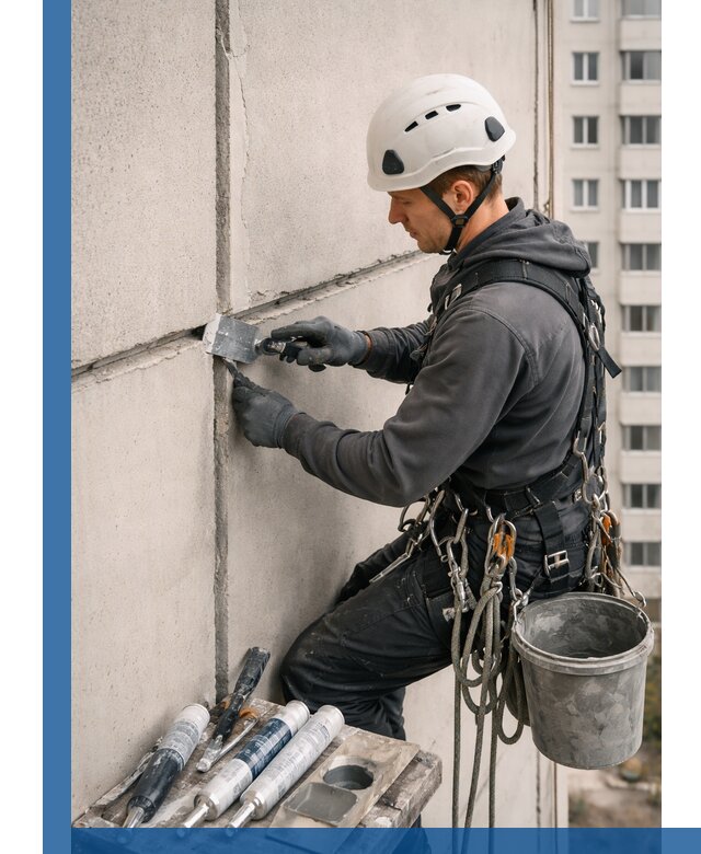 Ремонт межпанельных швов в Коркине герметизация и восстановление