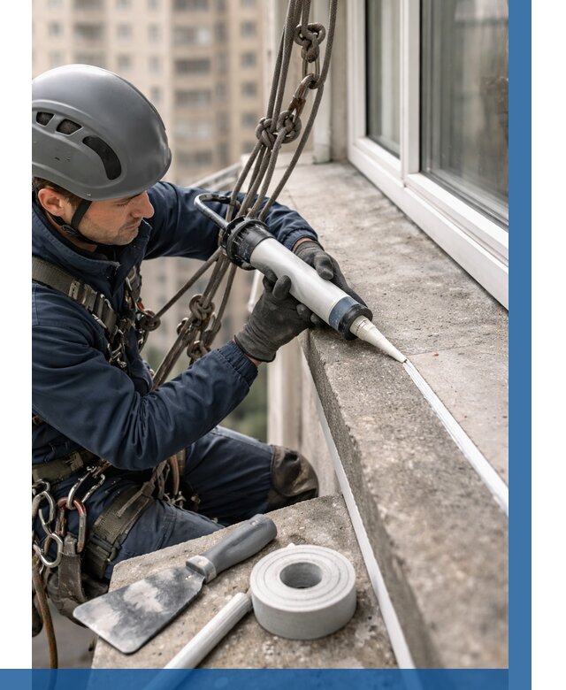 Герметизация балконного козырька в Коркине от 4671 р. | ВЫСОТНИК-Крк