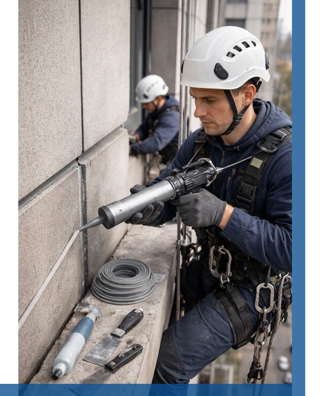 Герметизация деформационных швов фасада в Коркине от 727 | ВЫСОТНИК-Крк