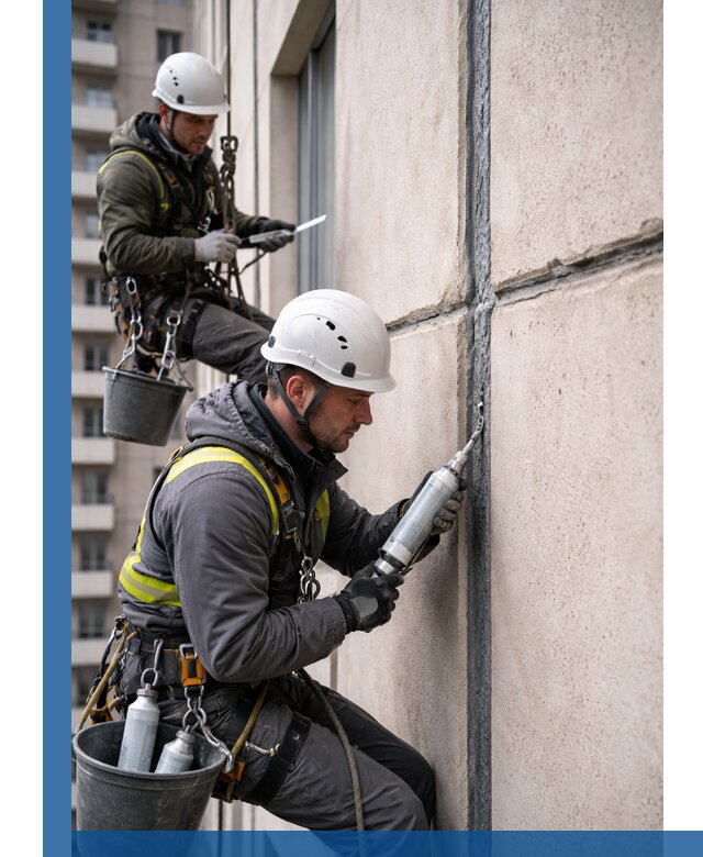 Герметизация деформационных швов фасада в Коркине качественно