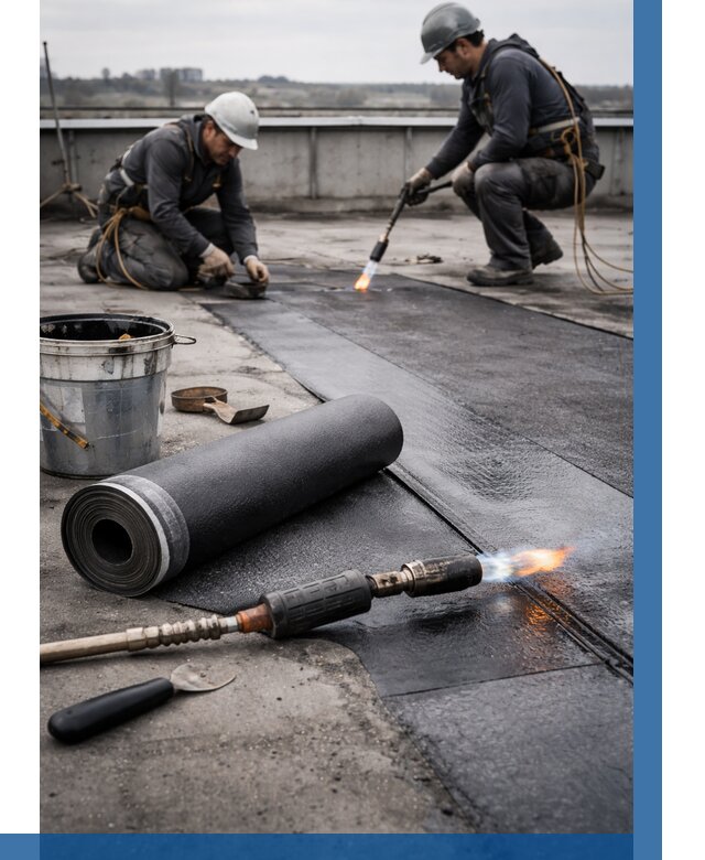 Ремонт рулонной кровли в Коркине от 675 р. | ВЫСОТНИК-Крк