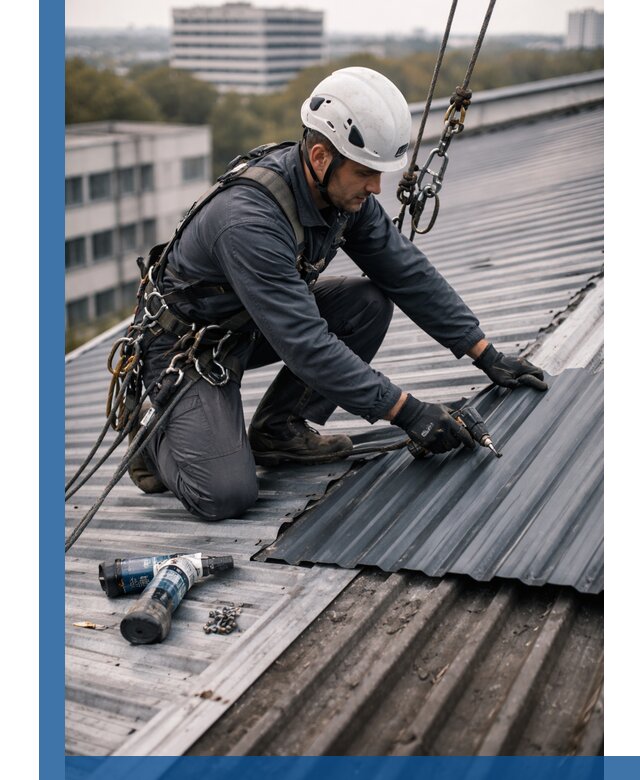 Ремонт профнастила на кровле в Коркине, работы под ключ