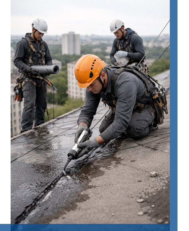 Устранение протечек кровли в Коркине от 12457 р. | ВЫСОТНИК-Крк