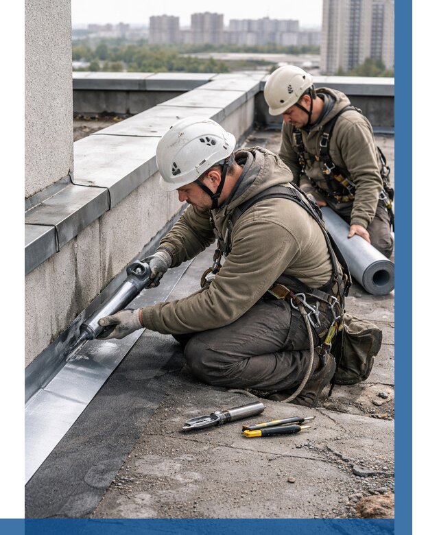 Ремонт кровельных примыканий в Коркине от 1246 р. | ВЫСОТНИК-Крк