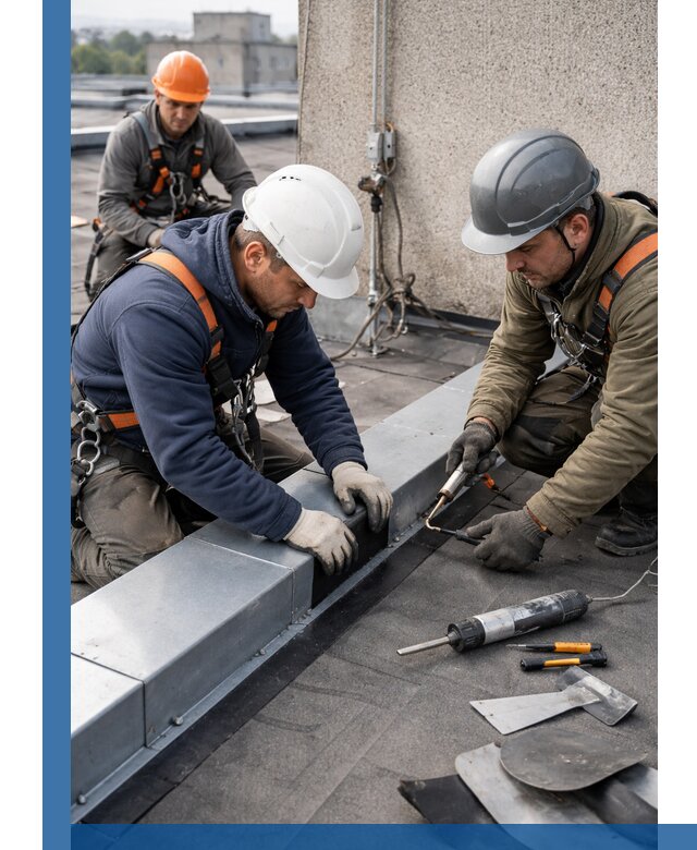 Ремонт кровельных примыканий в Коркине профессионально