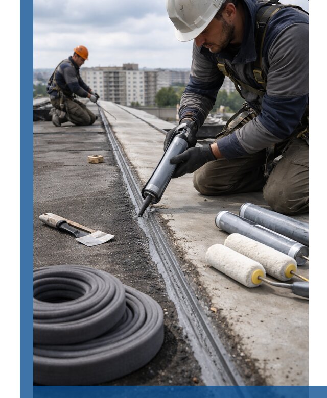 Герметизация швов кровли в Коркине с гарантией герметичности