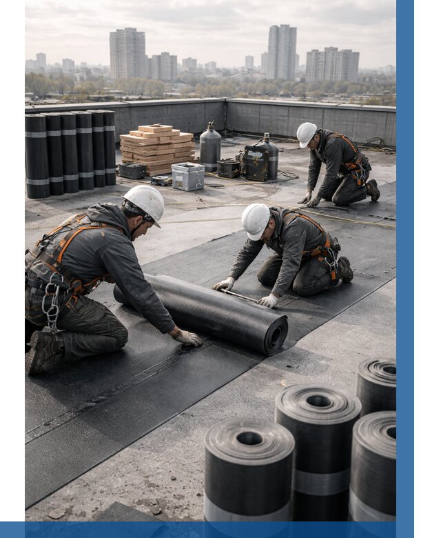 Монтаж мягкой кровли под ключ в Коркине от 467 р. | ВЫСОТНИК-Крк