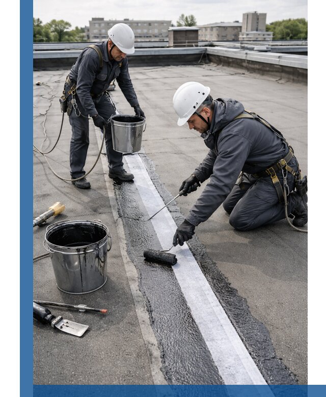 Гидроизоляция кровли мастикой в Коркине надежная защита