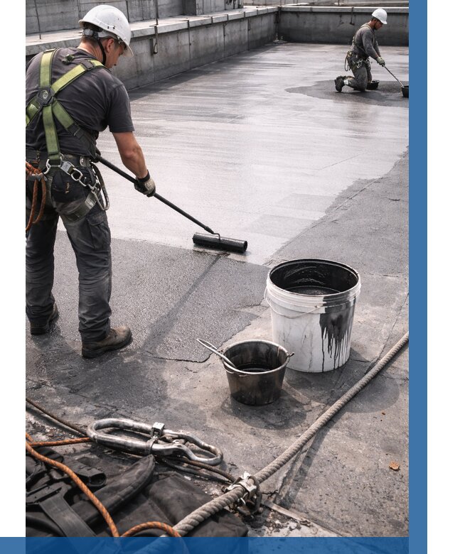 Гидроизоляция кровли жидкой резиной в Коркине от 519 р. | ВЫСОТНИК-Крк