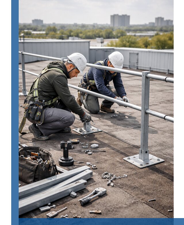 Монтаж кровельного ограждения в Коркине под ключ с гарантией