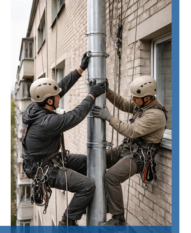 Замена водосточных труб в Коркине от 6748 р. | ВЫСОТНИК-Крк