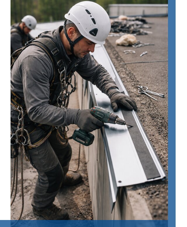 Монтаж капельника на кровле в Коркине от 311 р. | ВЫСОТНИК-Крк