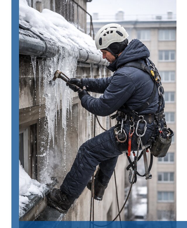 Удаление наледи и чистка водостоков в Коркине оперативно и безопасно