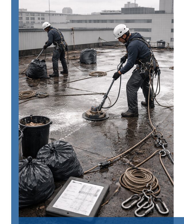 Плановая очистка кровли по графику в Коркине для безопасности