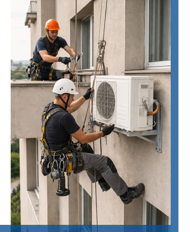 Монтаж внешнего блока кондиционера в Коркине от 6748 р. | ВЫСОТНИК-Крк