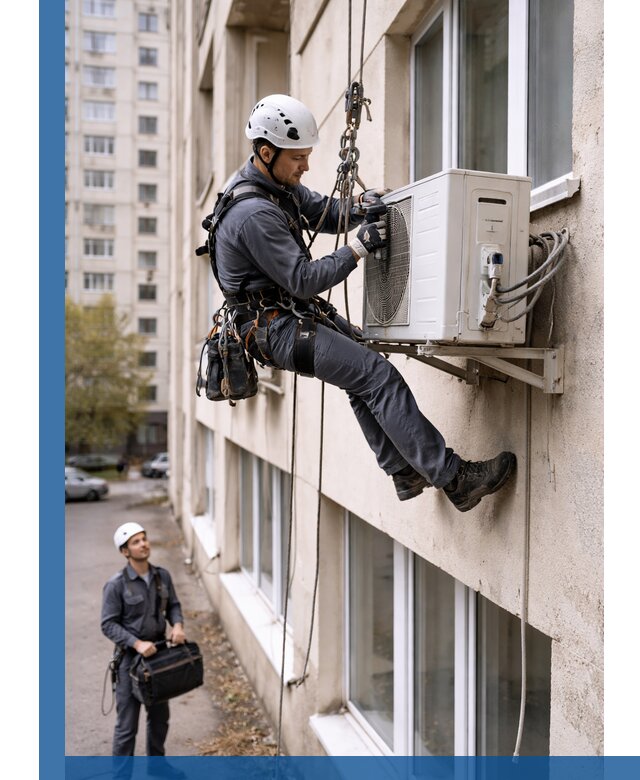 Демонтаж внешнего блока кондиционера в Коркине профессионально