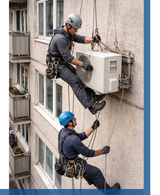 Перенос внешнего блока кондиционера в Коркине от 9343 р.| ВЫСОТНИК-Крк