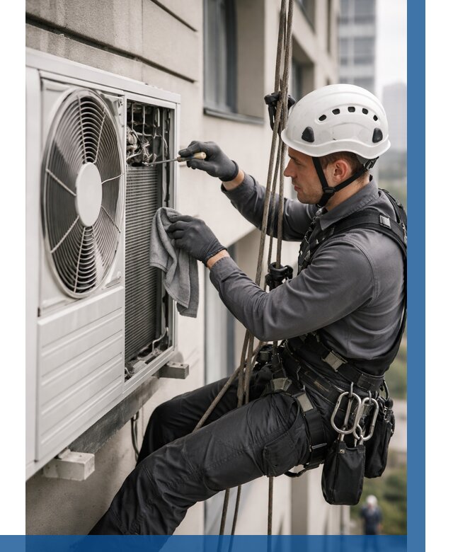 Обслуживание внешнего блока кондиционера в Коркине от 2803 р.ВЫСОТНИК-Крк