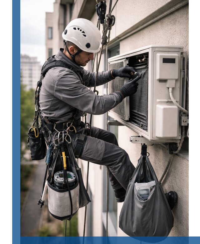 Обслуживание внешнего блока кондиционера в Коркине профессионально