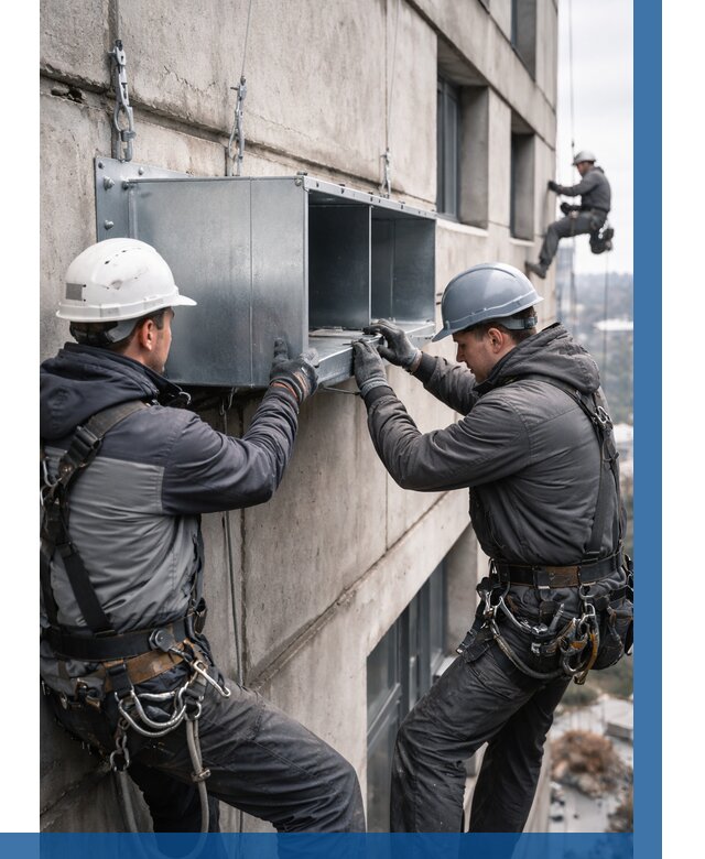 Монтаж вентиляционных коробов в Коркине от 3114 р. | ВЫСОТНИК-Крк