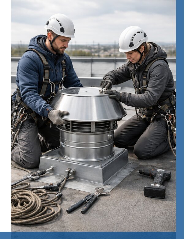 Установка дефлекторов на кровле в Коркине от 4671 р. | ВЫСОТНИК-Крк