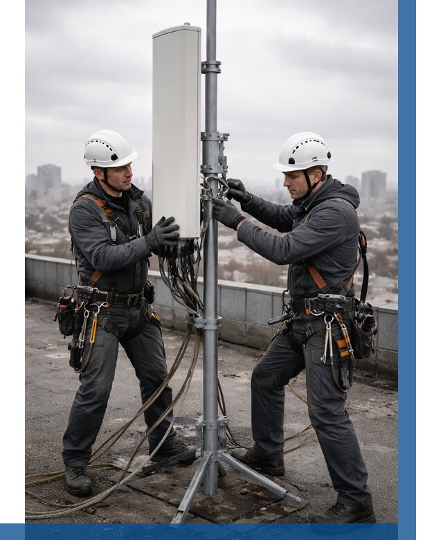 Монтаж антенн связи на крыше в Коркине от 8824 р. | ВЫСОТНИК-Крк