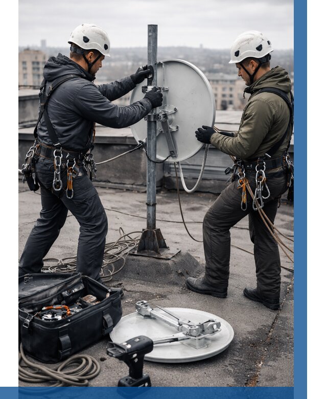 Демонтаж антенн на крыше в Коркине от 4671 р. | ВЫСОТНИК-Крк