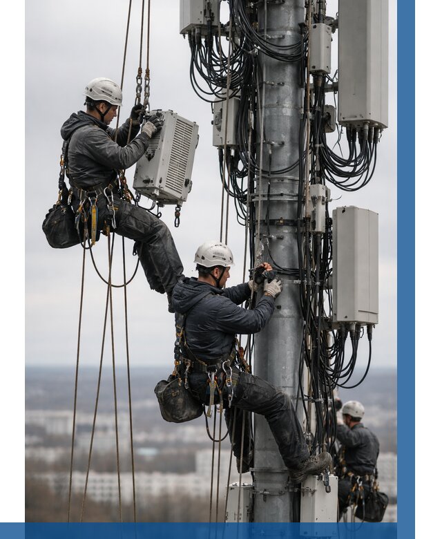 Монтаж оборудования связи на мачте в Коркине от 7786 р. | ВЫСОТНИК-Крк