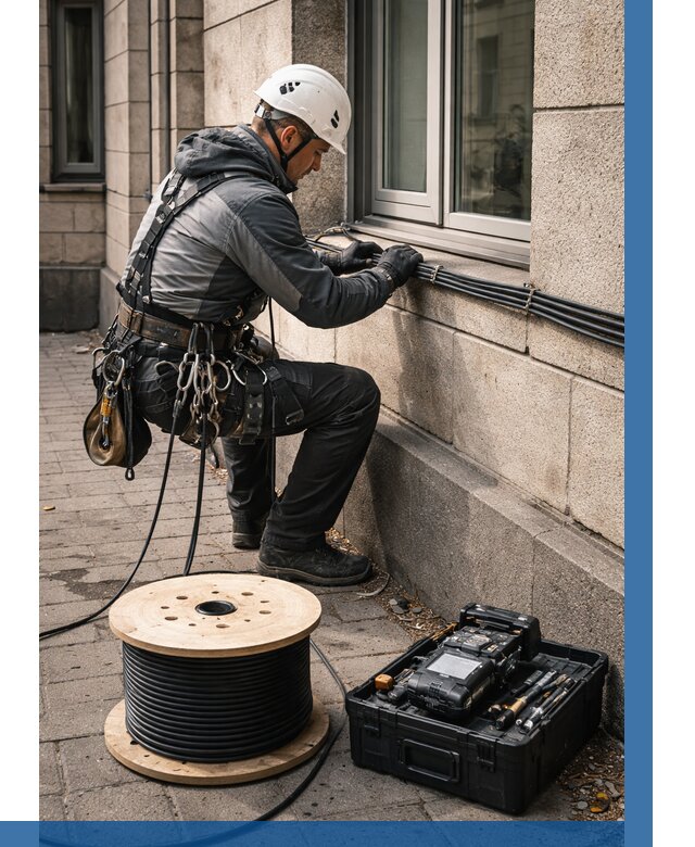 Прокладка оптоволоконного кабеля в Коркине от 830 р. | ВЫСОТНИК-Крк