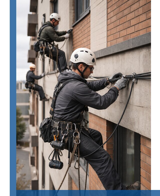 Крепление кабеля на фасаде монтаж и крепеж в Коркине