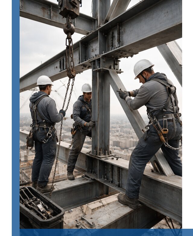 Профессиональный монтаж металлоконструкций на высоте в Коркине